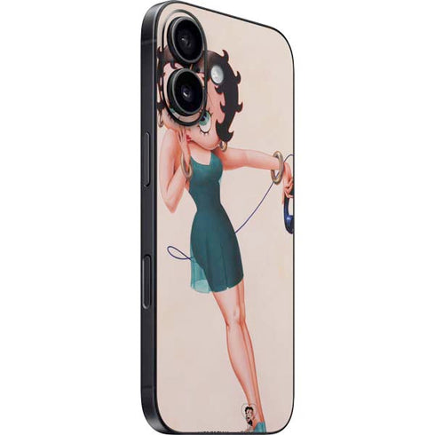 Betty Boop On the Phone iPhone 16 Plus Skin